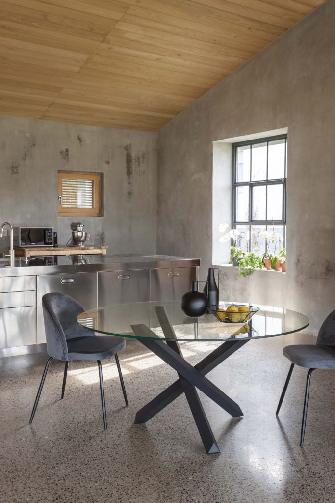 Tavolo circolare design in cristallo - Lisbona