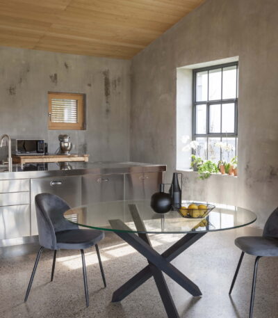 Tavolo circolare design in cristallo - Lisbona