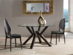 Tavolo circolare design in cristallo - Lisbona