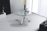 Tavolo circolare design in cristallo - Lisbona