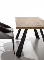 tavolo in legno effetto corteccia - Lima