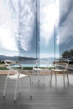 sedia in polipropilene schienale design- Glasgow