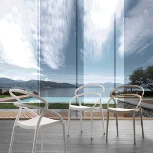 sedia in polipropilene schienale design- Glasgow