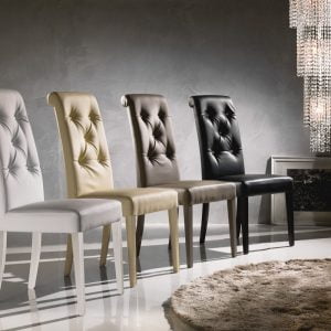 sedia imbottita in ecopelle di lusso - Cambrige