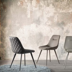 sedia imbottita ecopelle Nabuck - Belfast