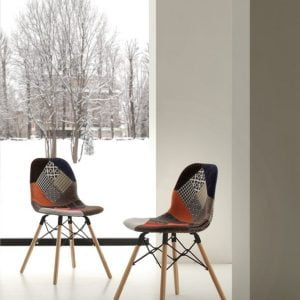 sedia imbottita in tessuto patchwork - Graz