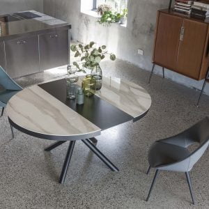Tavolo circolare allungabile in ceramica - cairo