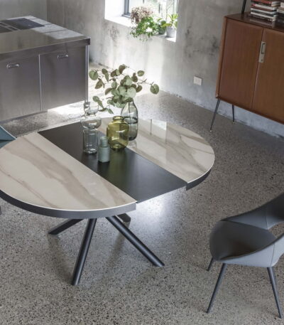 Tavolo circolare allungabile in ceramica - cairo