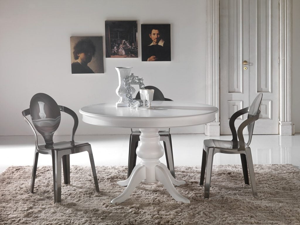 Tavolo classico circolare allungabile