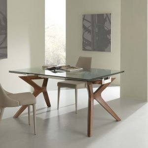 tavolo allungabile design in cristallo - Wellington