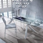 tavolo allungabile in cristallo di design - Las Vegas