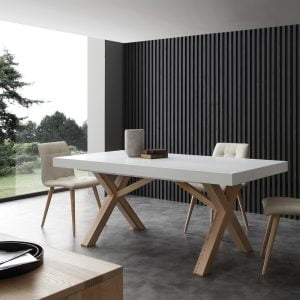 tavolo allungabile telescopico in massello - Damasco