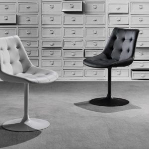 Sedia girevole bianca o nera - Bergen