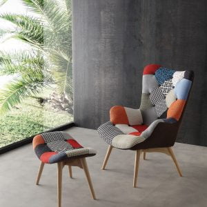 poltrona patchwork con Pouf - Riga
