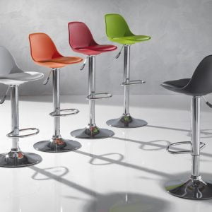 sgabello regolabile ecopelle colorata - Newcastle