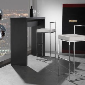 sgabello ecopelle e acciaio cromato - Bologna