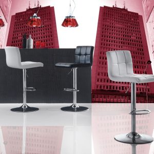 sgabello regolabile imbottito in ecopelle - Southampton