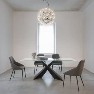 tavolo in cristallo extra chiaro – Roma