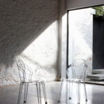 sedia trasparente linee curve - Riverton